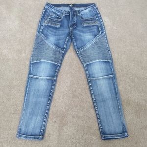 Men's skinny biker/moto jeans